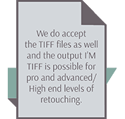 TIF output is possible for wedding photo retouching services